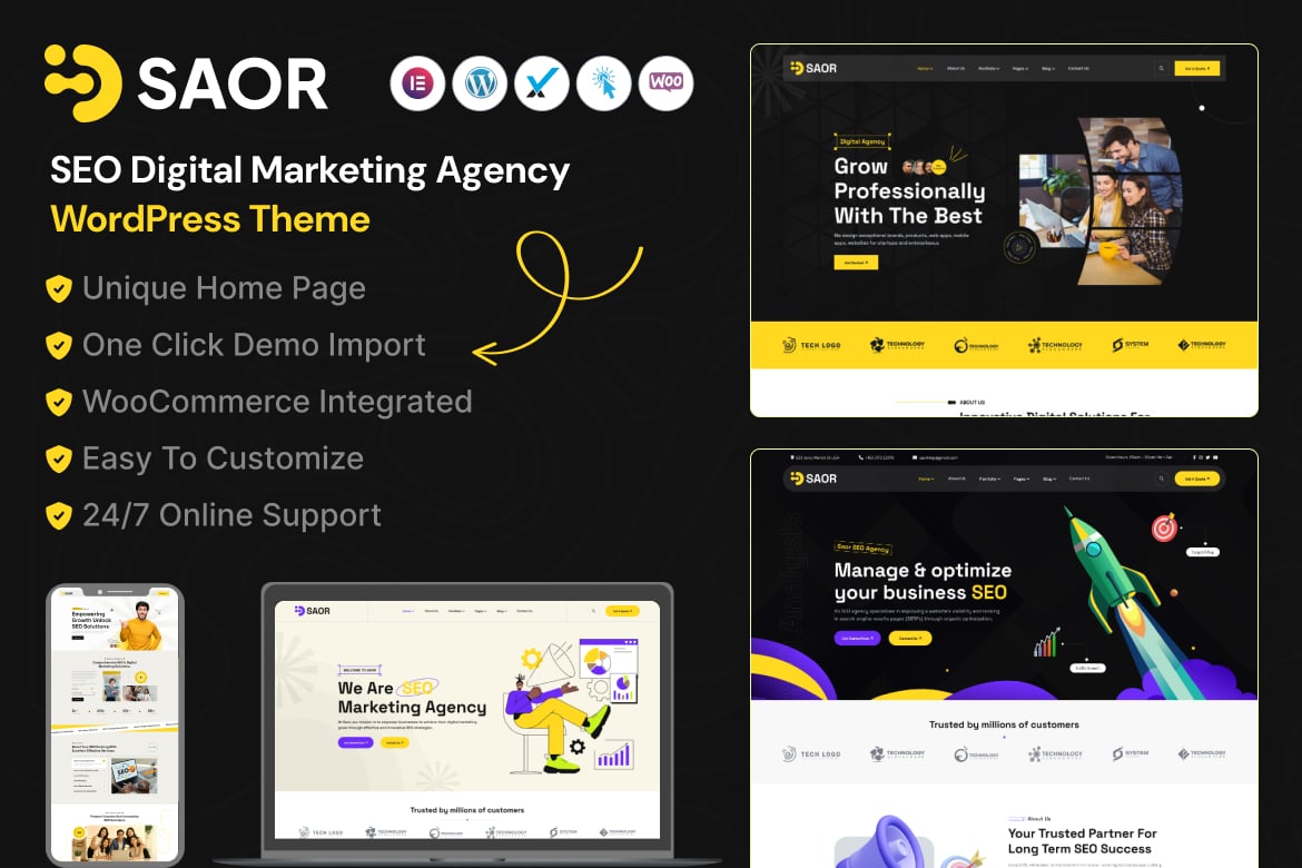 Saor – Seo Digital Marketing Agency Wordpress Them