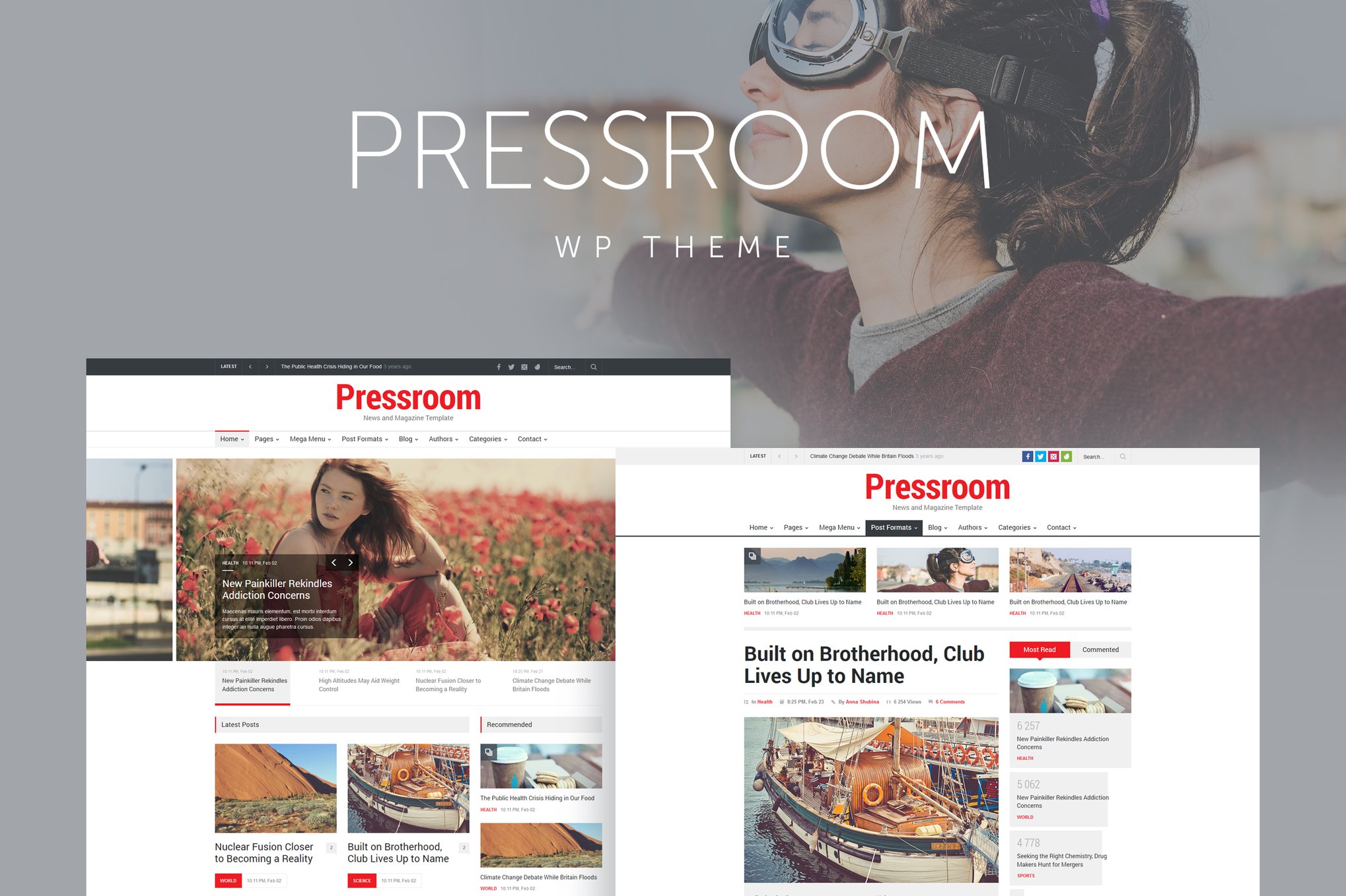 Pressroom – News And Magazine Wordpress Theme