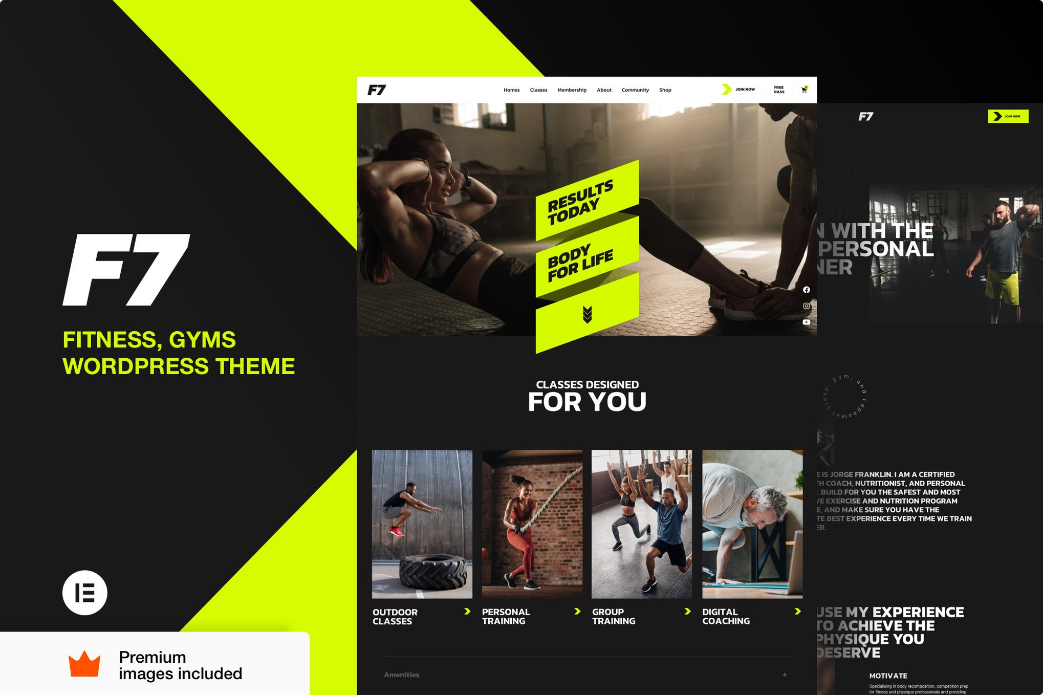 F7 – Fitness Gym Sport Studio Wordpress Theme