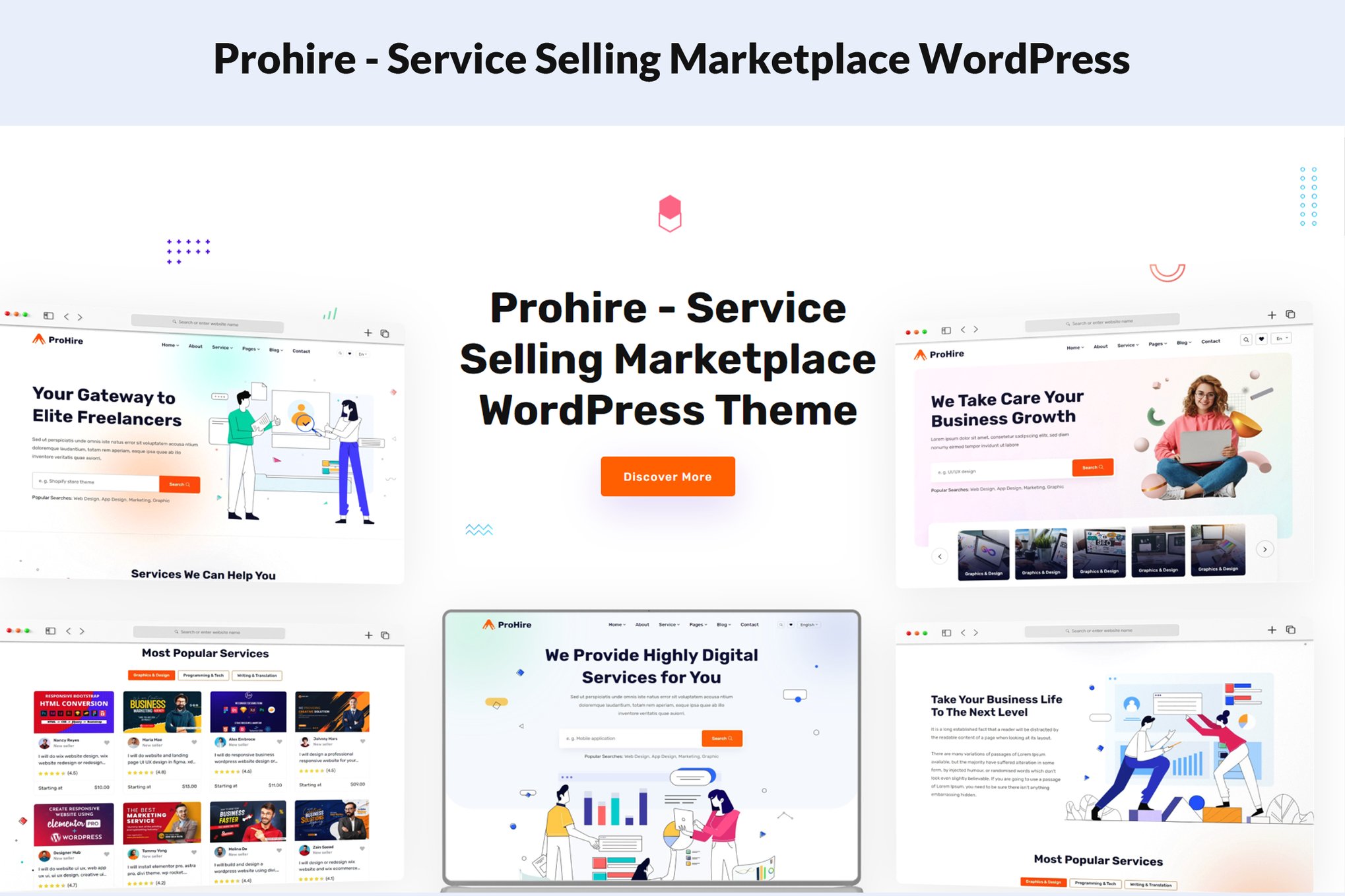 Prohire – Service Selling Marketplace Wordpress