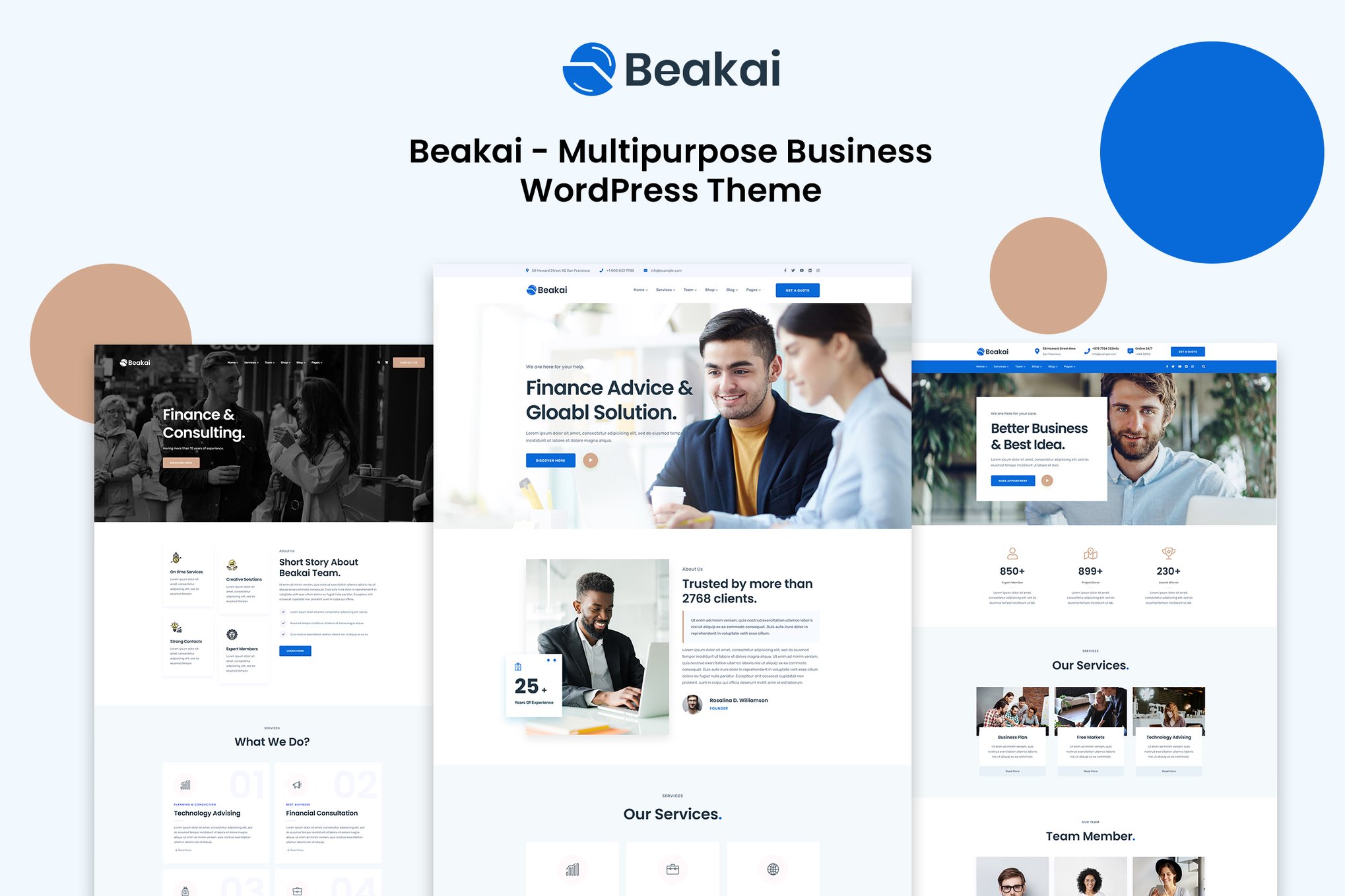 Beakai – Multipurpose Business Wordpress Theme