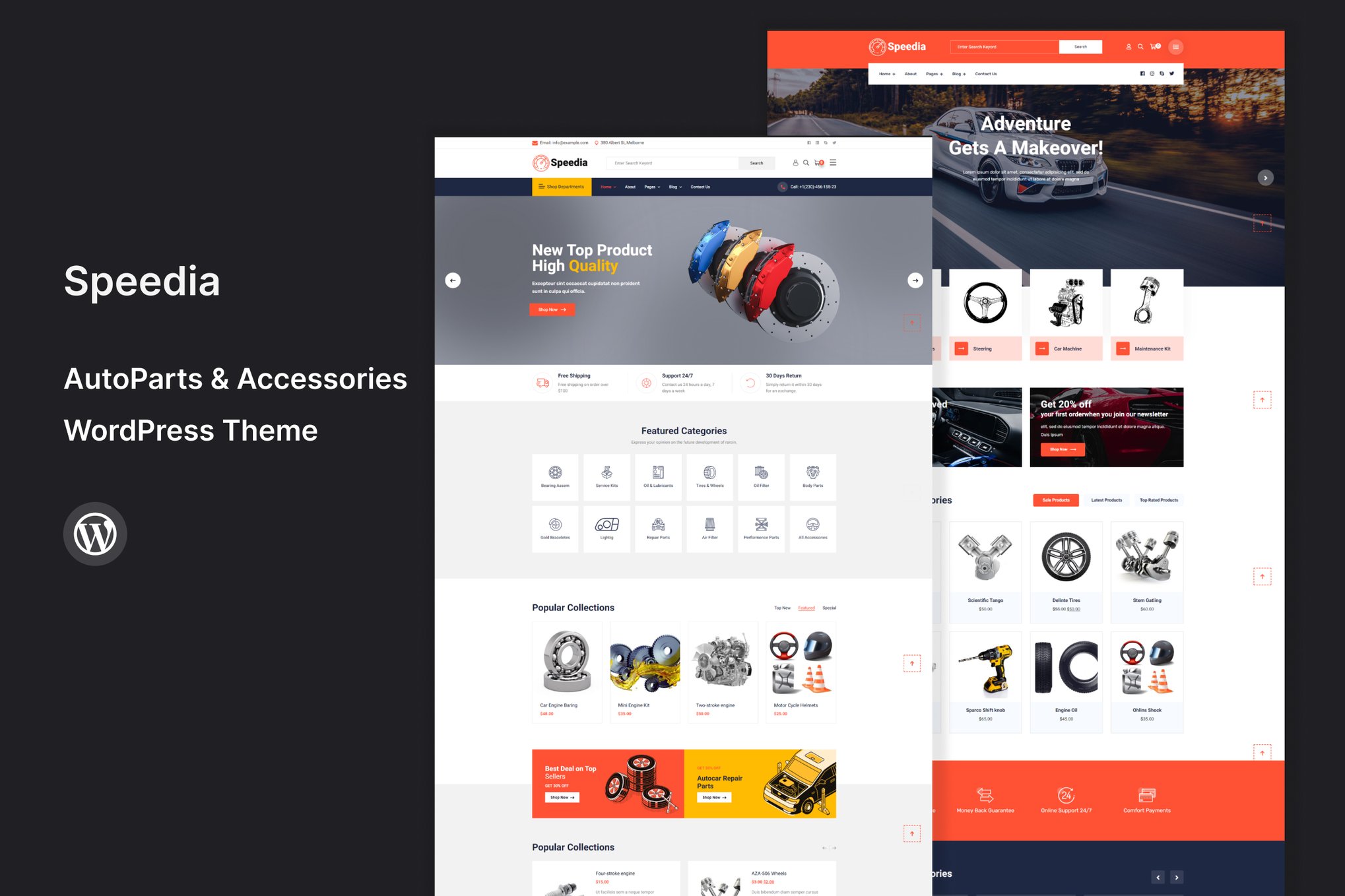 Speedia – Autoparts & Accessories Wordpress Theme
