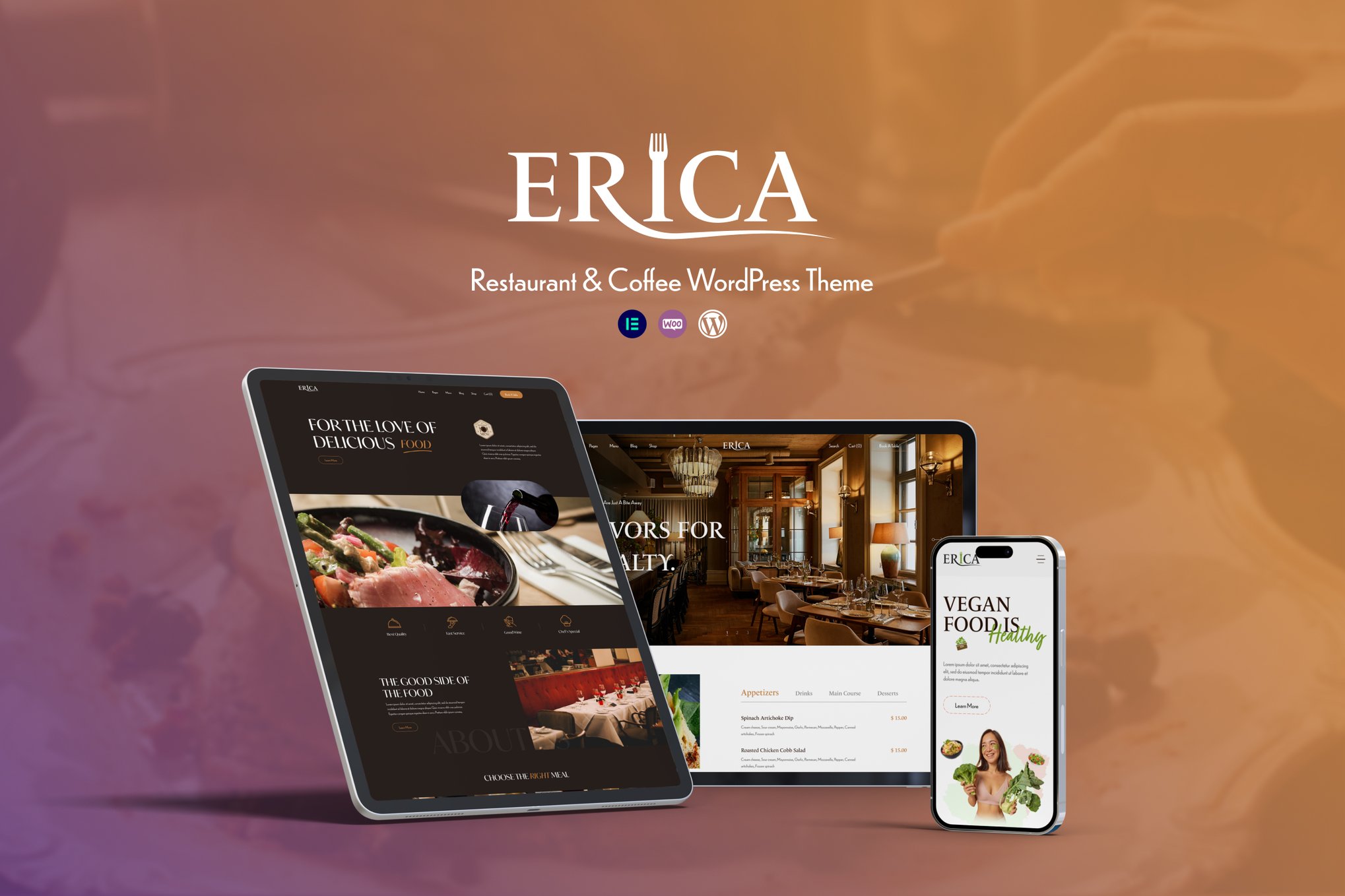 Erica – Restaurant & Coffee Wordpress Theme Erica – Restaurant & Coffee Wordpress Theme