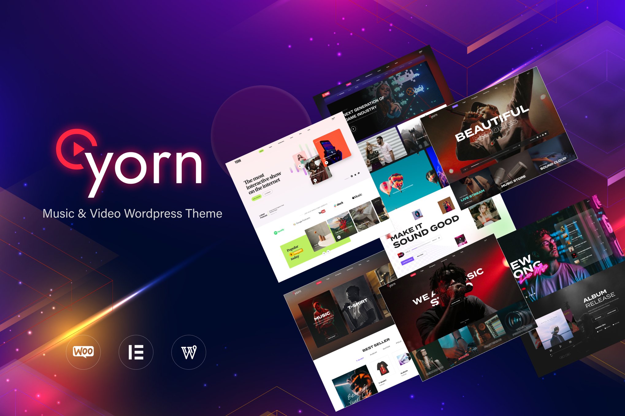 Yorn – Music & Video Wordpress Theme