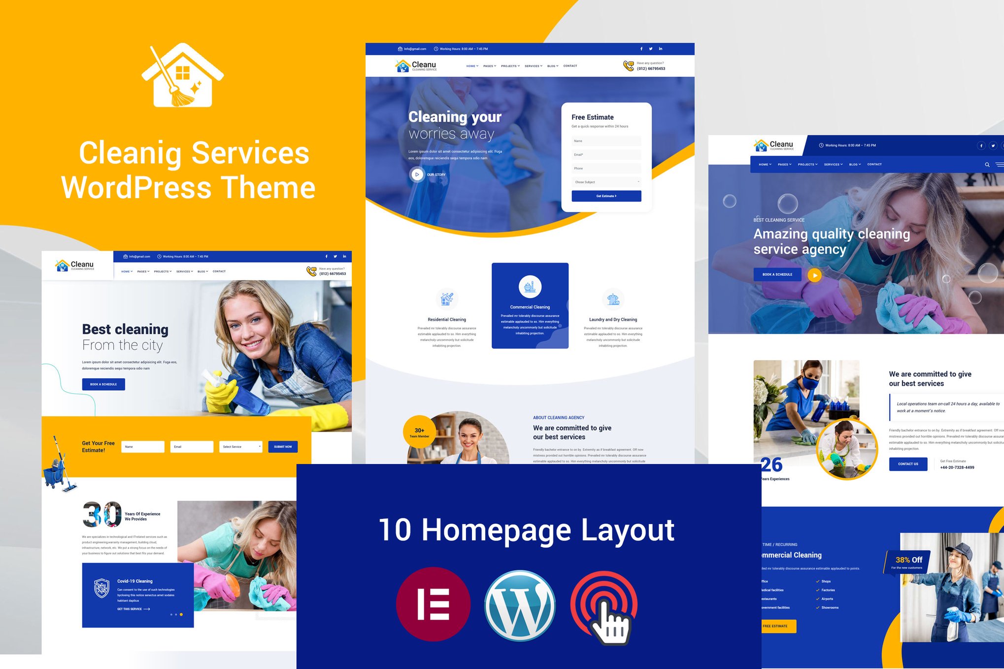 Cleanu – Cleaning Services Wordpress Theme