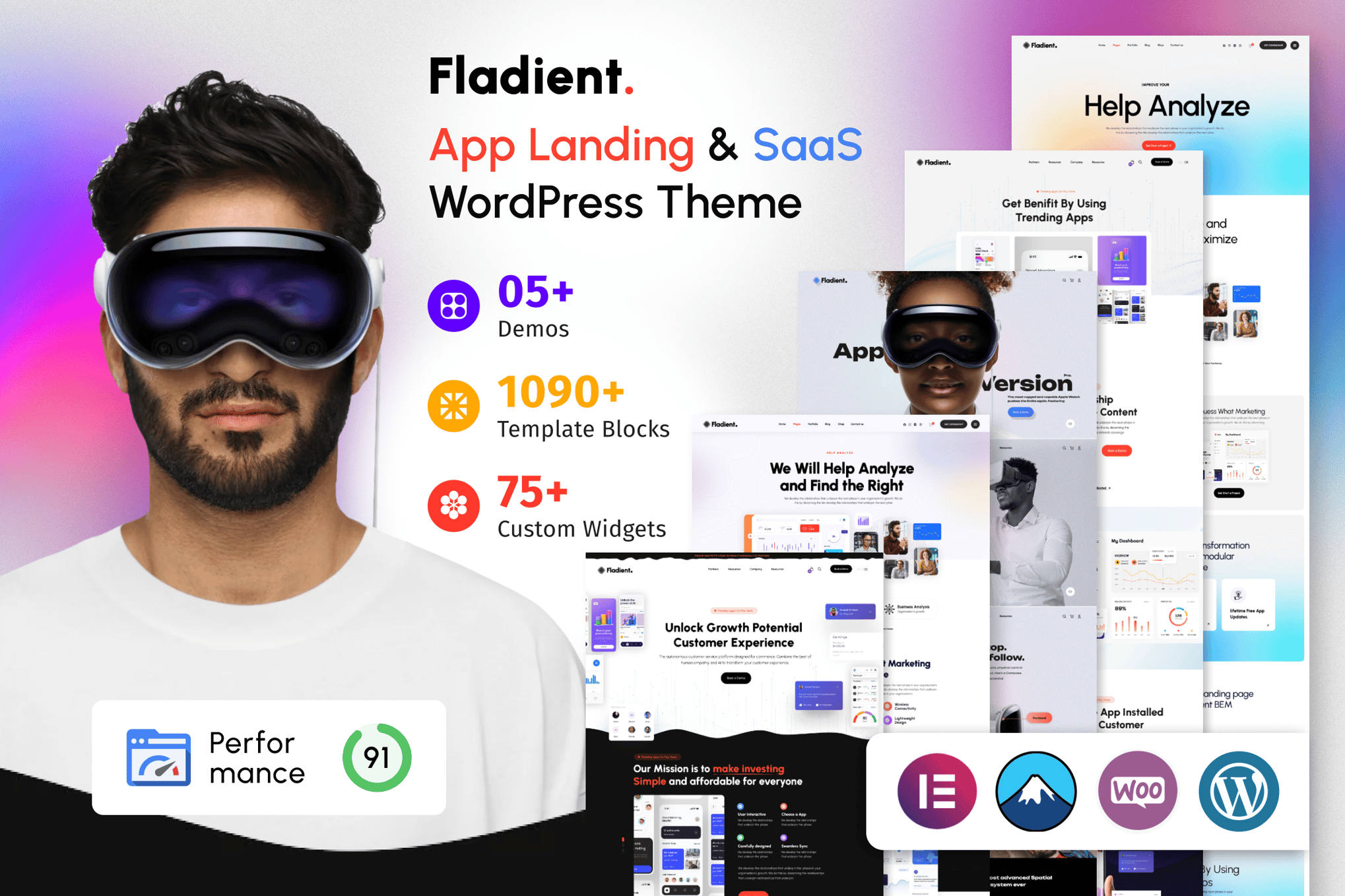 Fladient – App Landing Page & Saas Wordpress Theme Fladient – App Landing Page & Saas Wordpress Theme