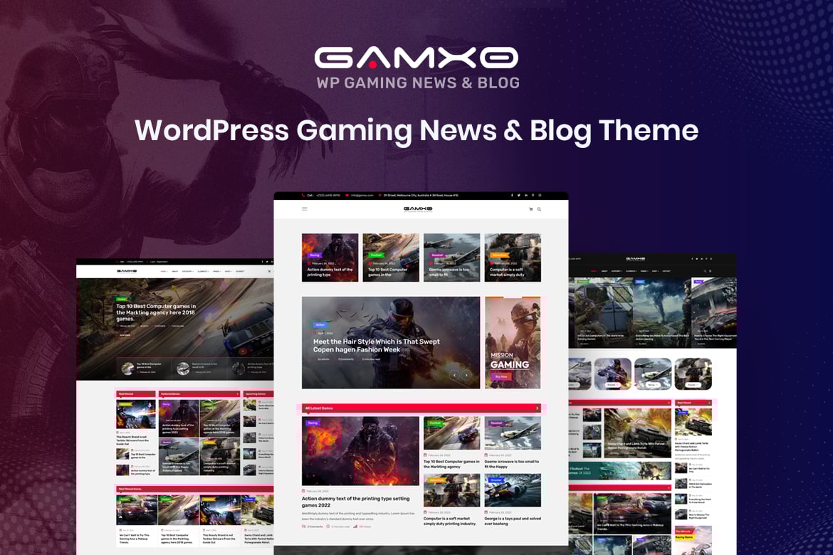 Gamxo – Wordpress Gaming News & Blog Theme