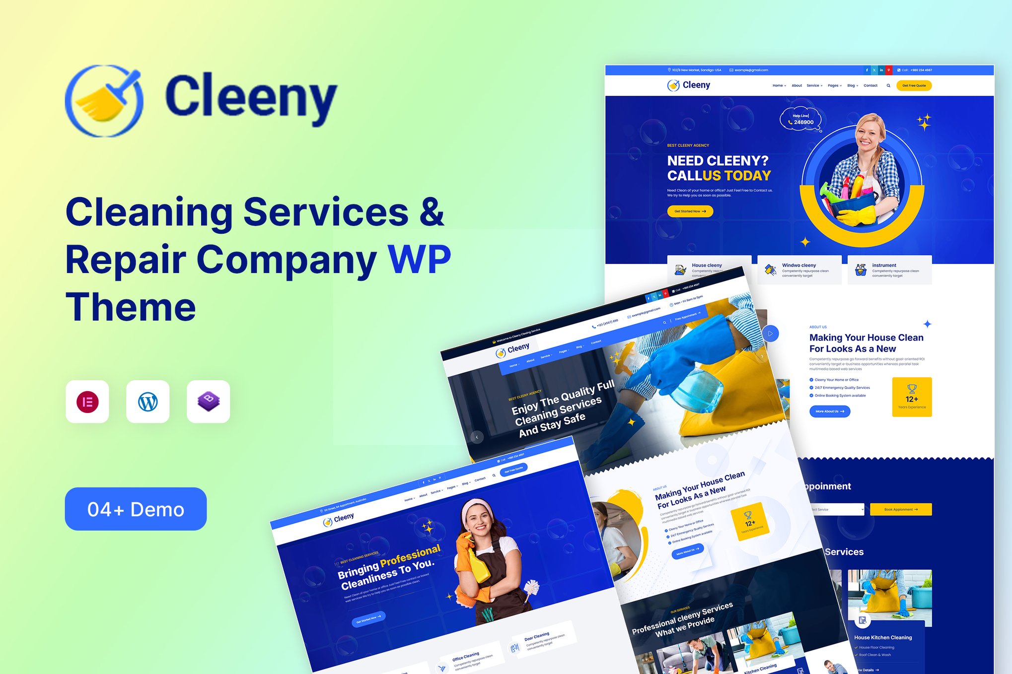 Cleaning Services & Repair Company Wordpress Theme