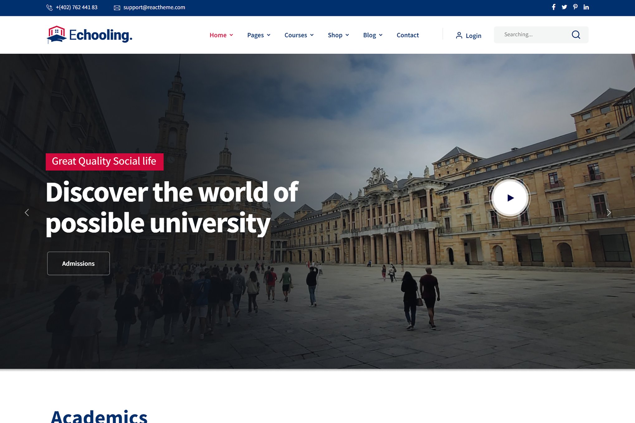 Echooling – Education Wordpress Theme