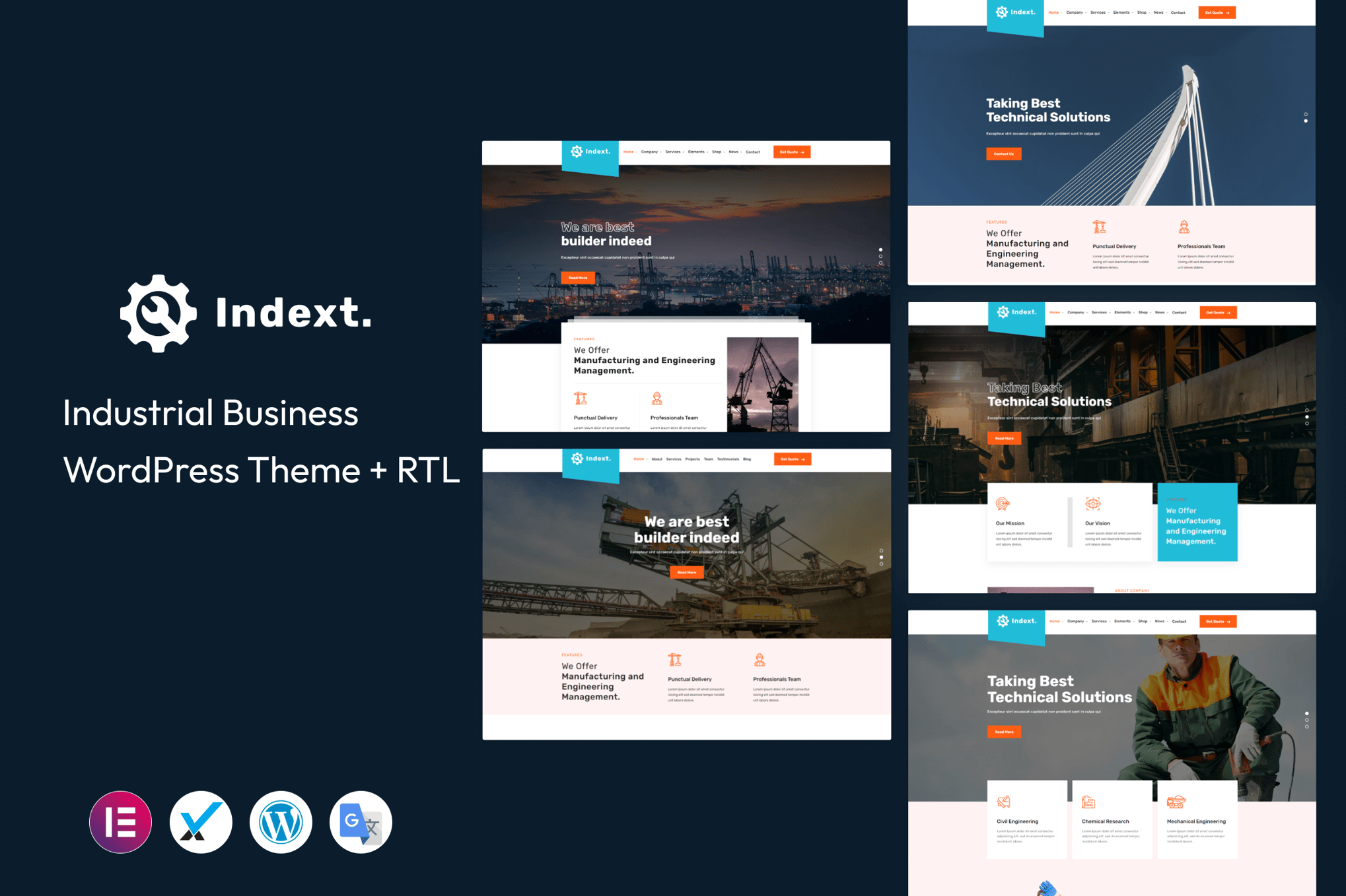 Indext – Industrial Business Wordpress Theme