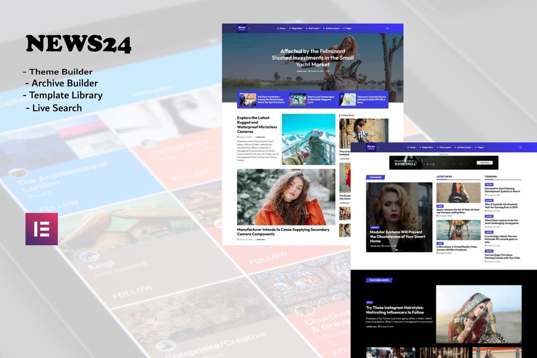 News24 – Elementor Blog Magazine