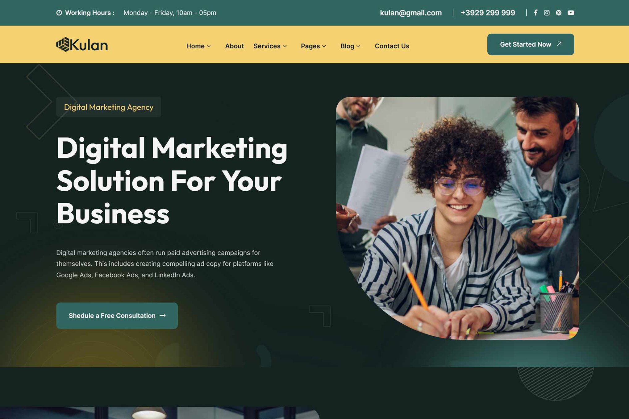 Kulan – Digital Marketing Agency Wordpress Theme