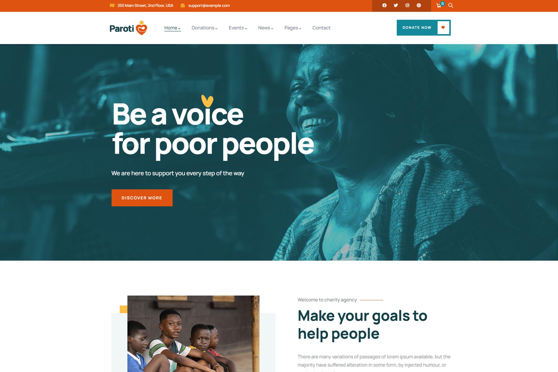 Paroti – Nonprofit Charity Wordpress Theme