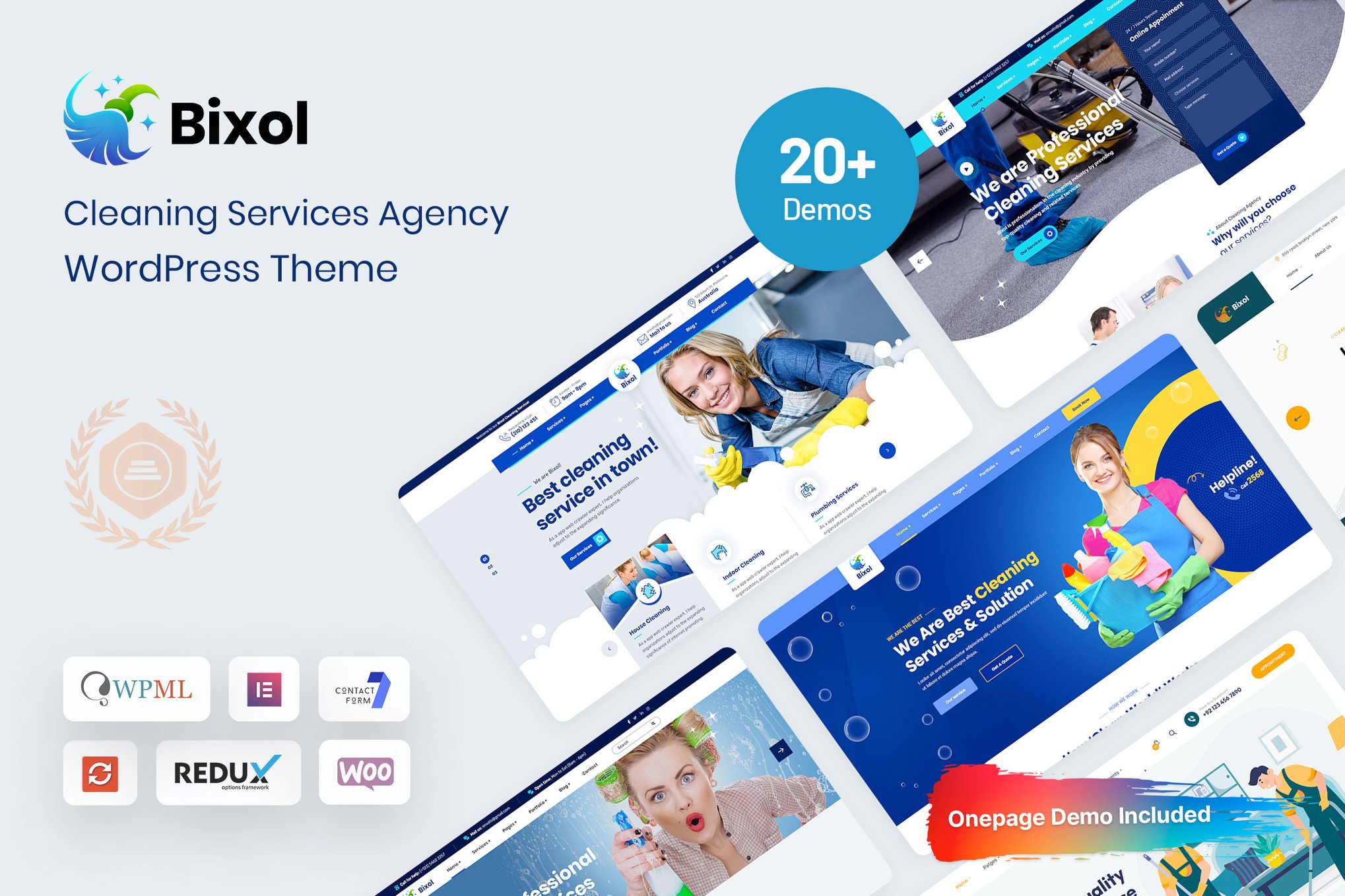Bixol – Cleaning Services Wordpress Theme