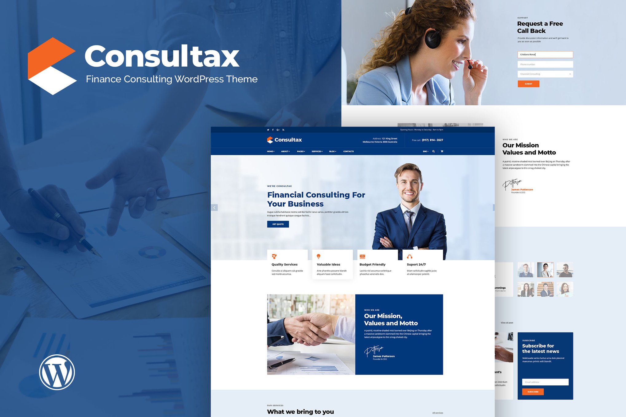 Consultax – Financial & Consulting Wordpress Theme