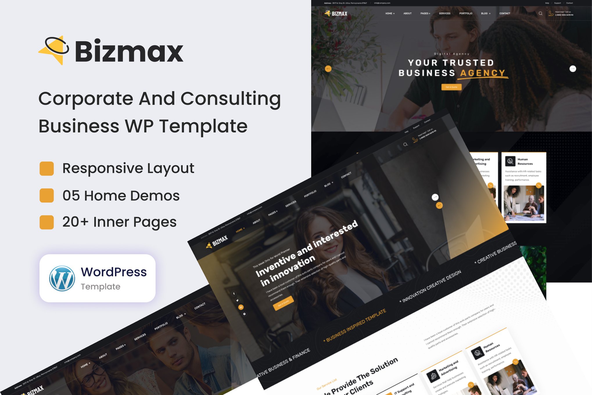 Bizmax – Corporate Business Wordpress Theme
