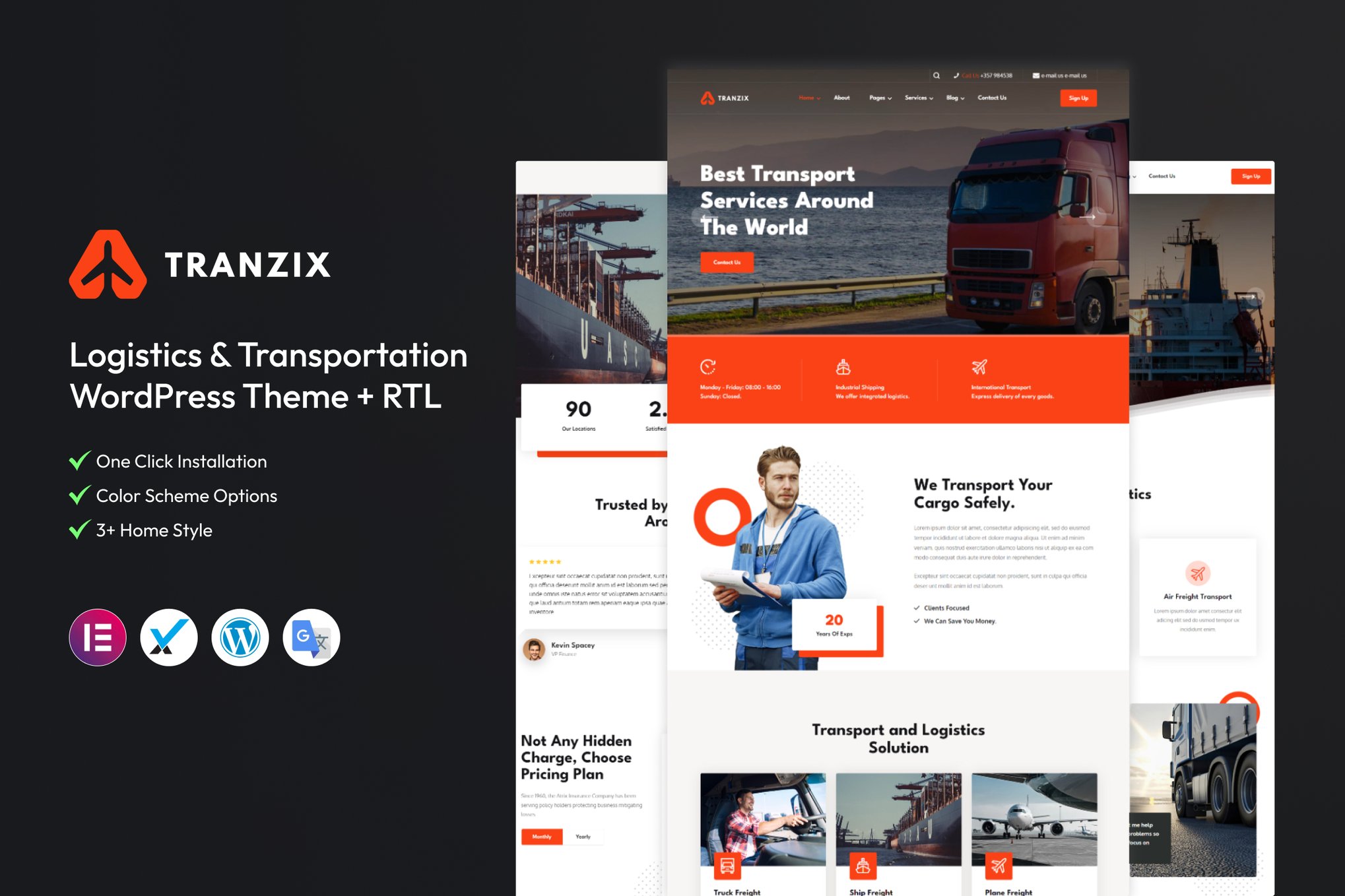 Tranzix – Logistics & Transport Wordpress Theme