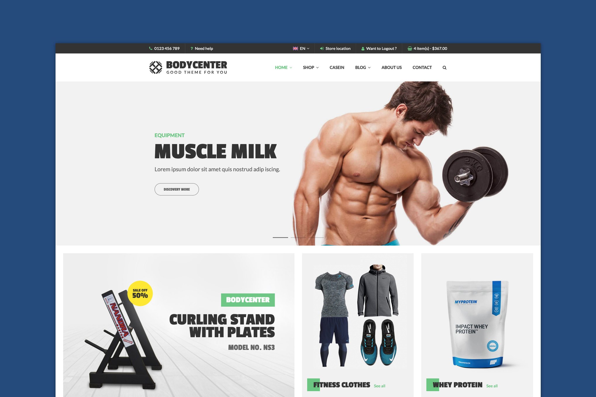 Bodycenter – Fitness Woocommerce Wordpress Theme