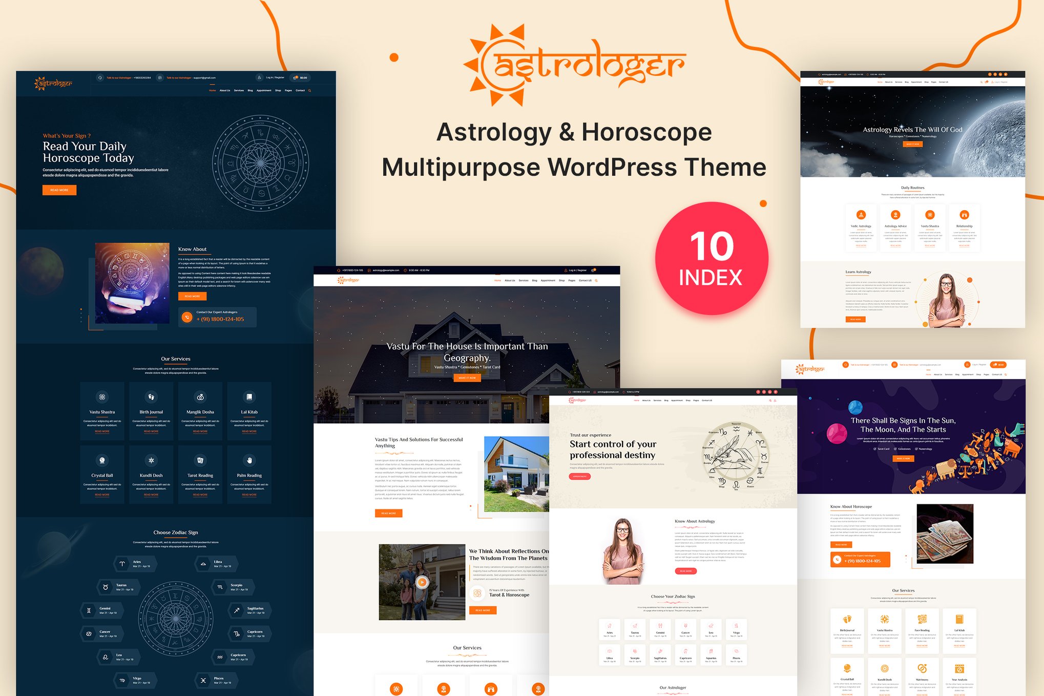 Astrologer – Horoscope & Palmistry Wordpress Theme