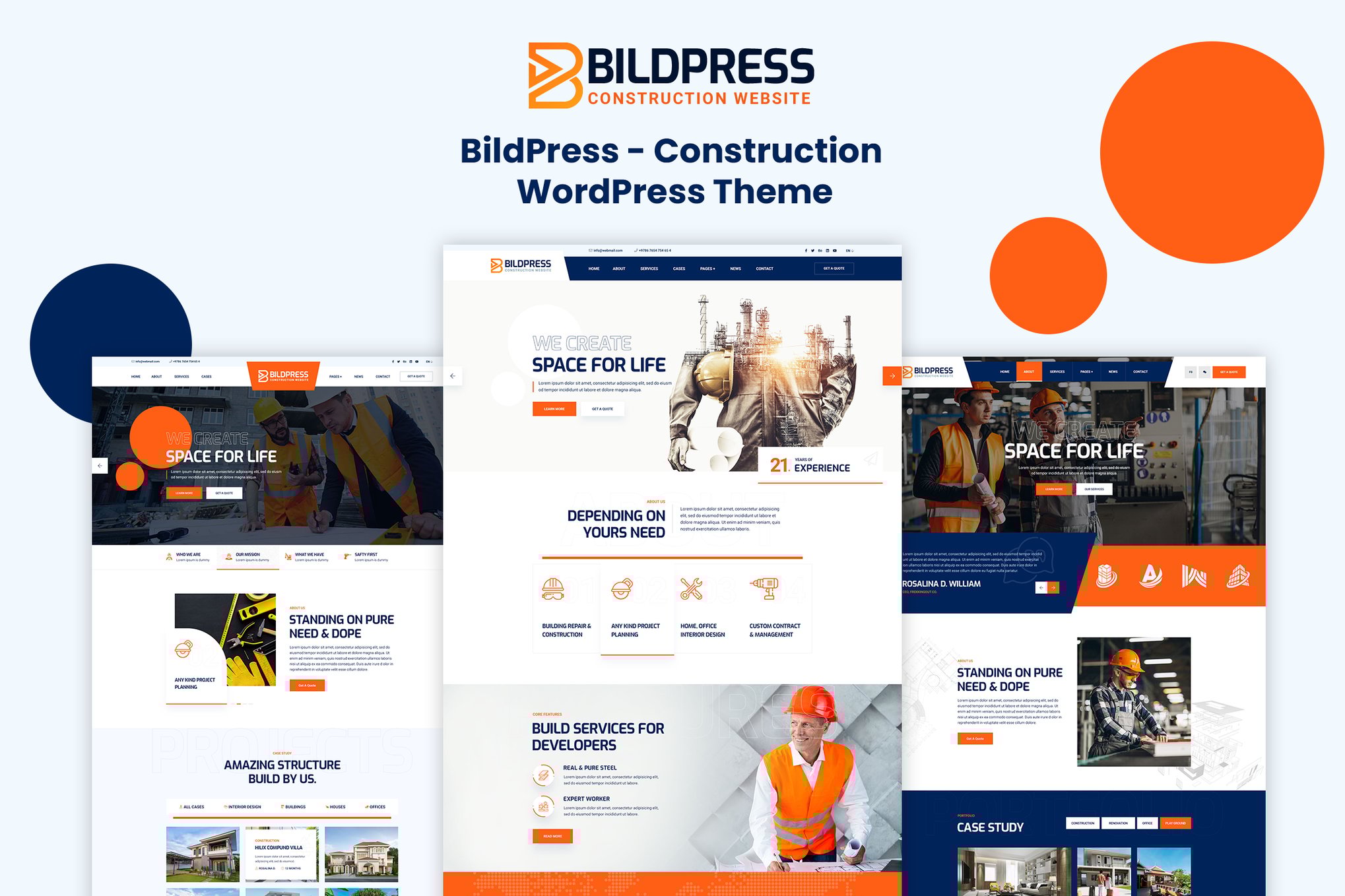 Bildpress – Construction Wordpress Theme + Rtl