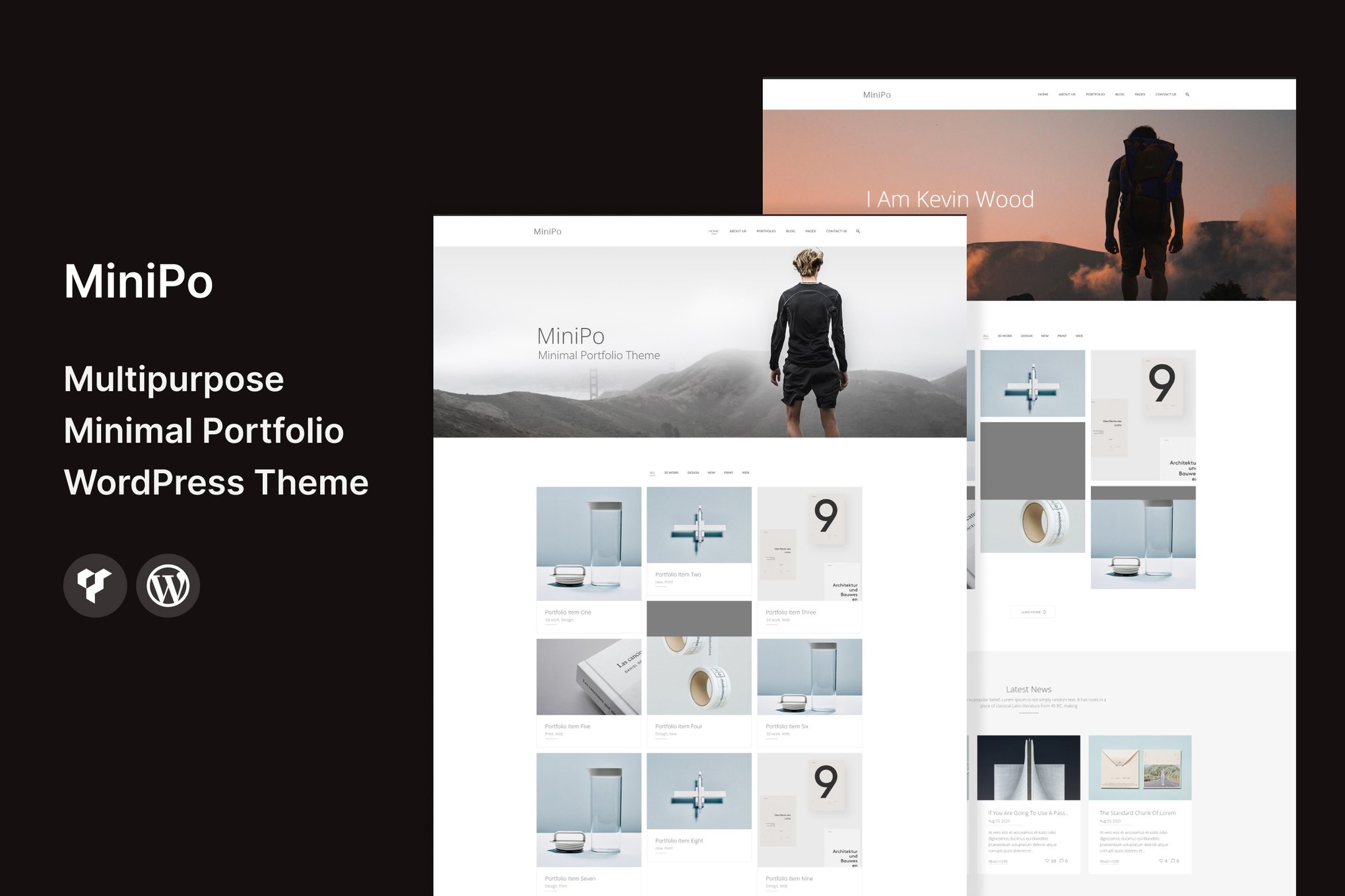 Minipo – Minimal Portfolio Wordpress Theme