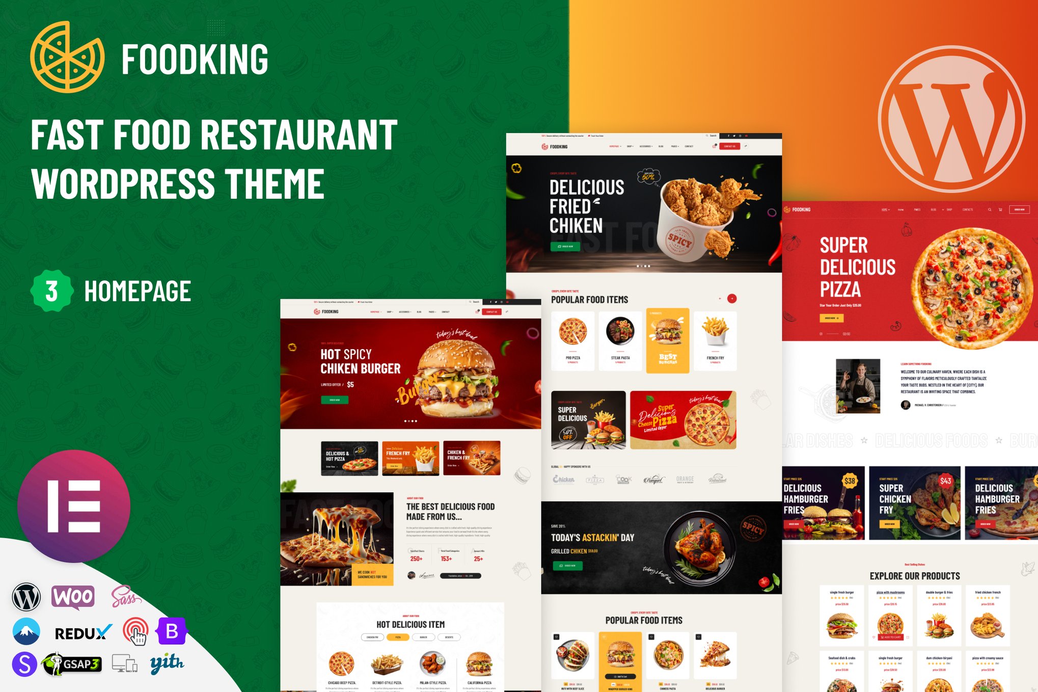Foodking – Fast Food Restaurant Wordpress Theme