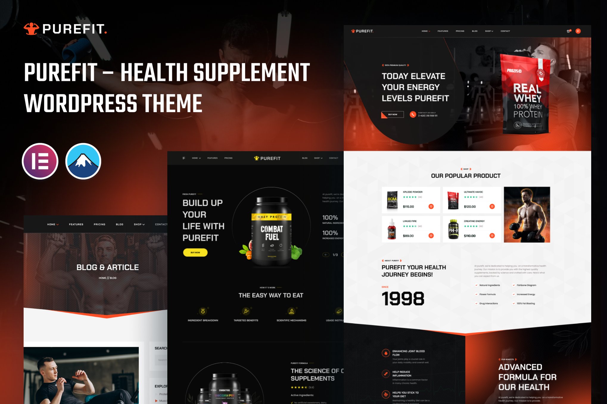 Purefit – Health Supplement Wordpress Theme