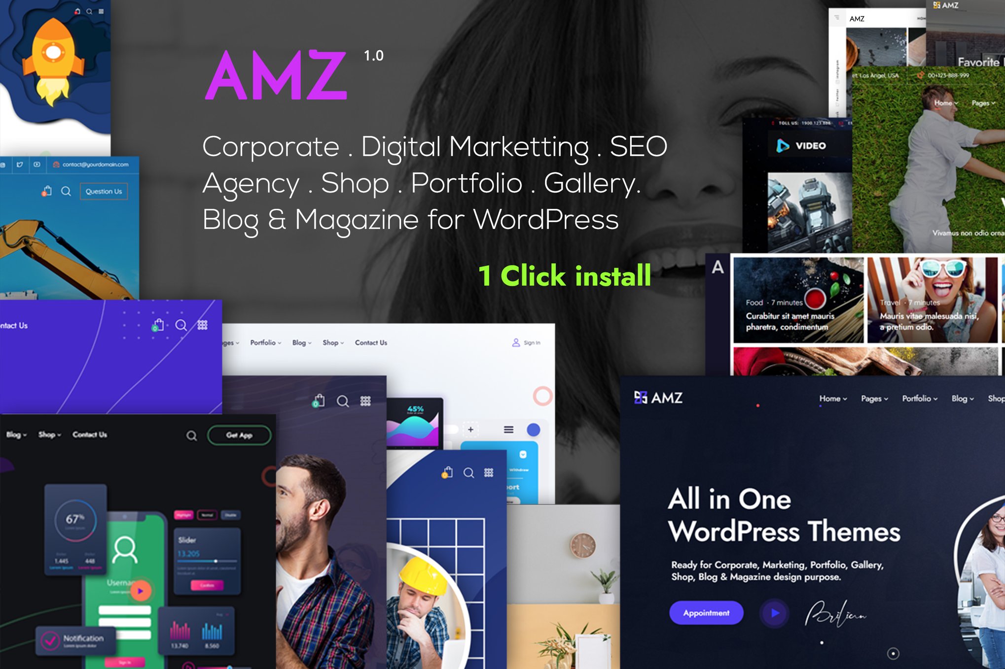 Amz – All In One Creative Wordpress Theme
