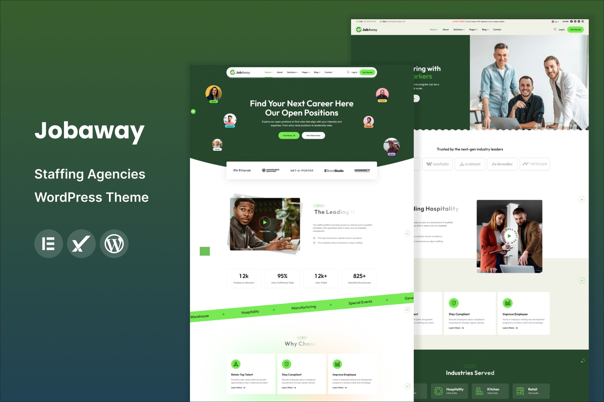 Jobaway – Staffing Agencies Wordpress Theme