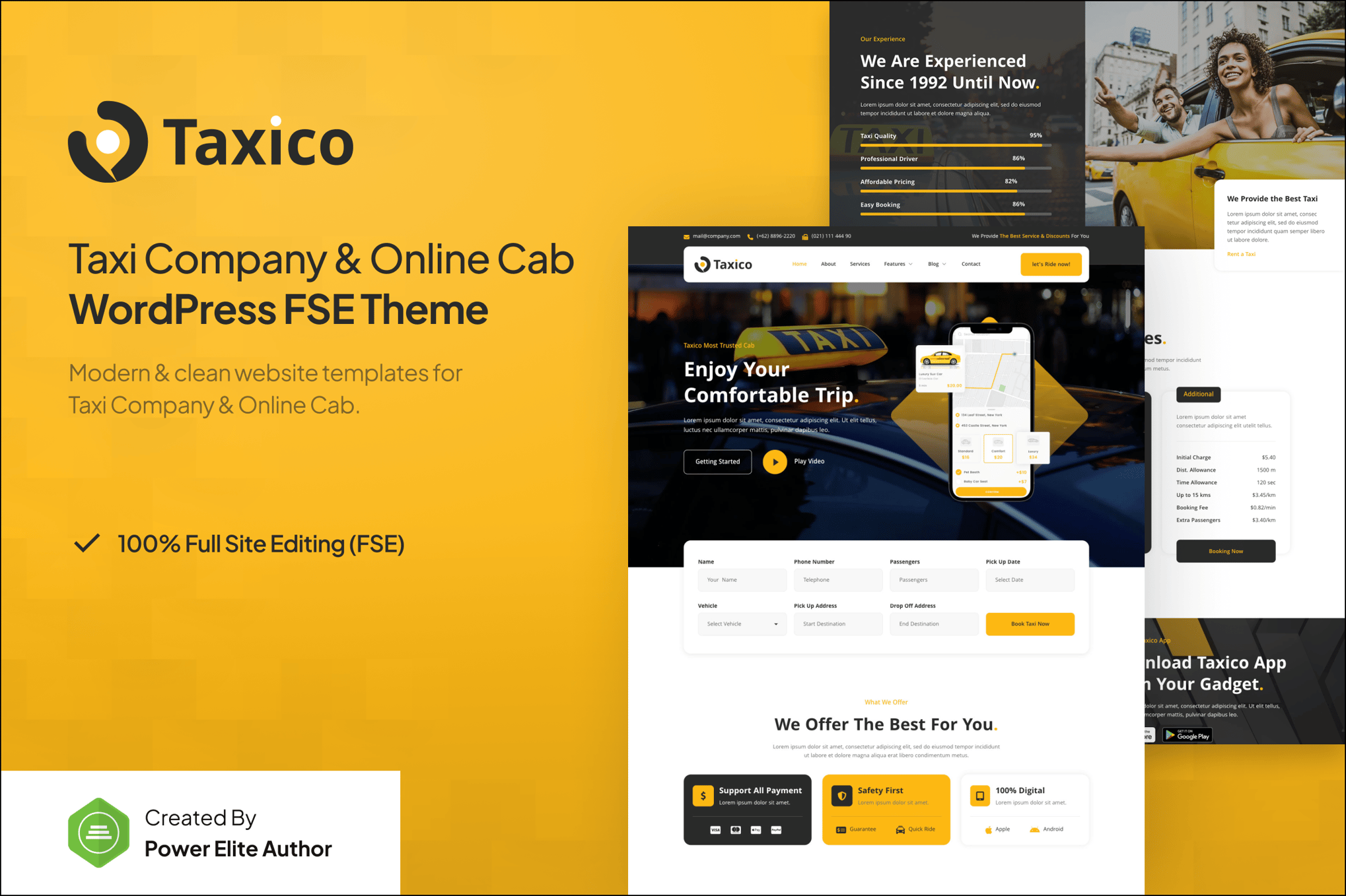 Taxico – Taxi Company & Online Cab Service Theme